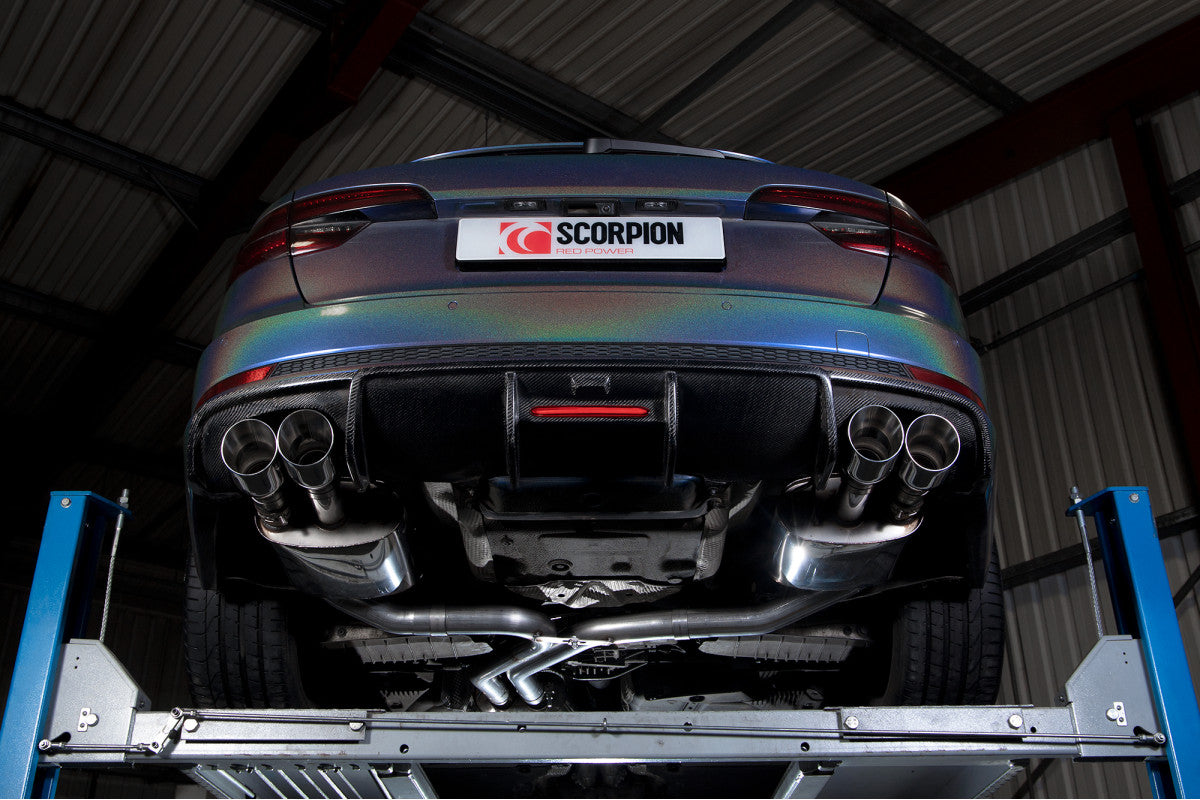 Sistema de escape semi-escorpión Audi S4 B9 08