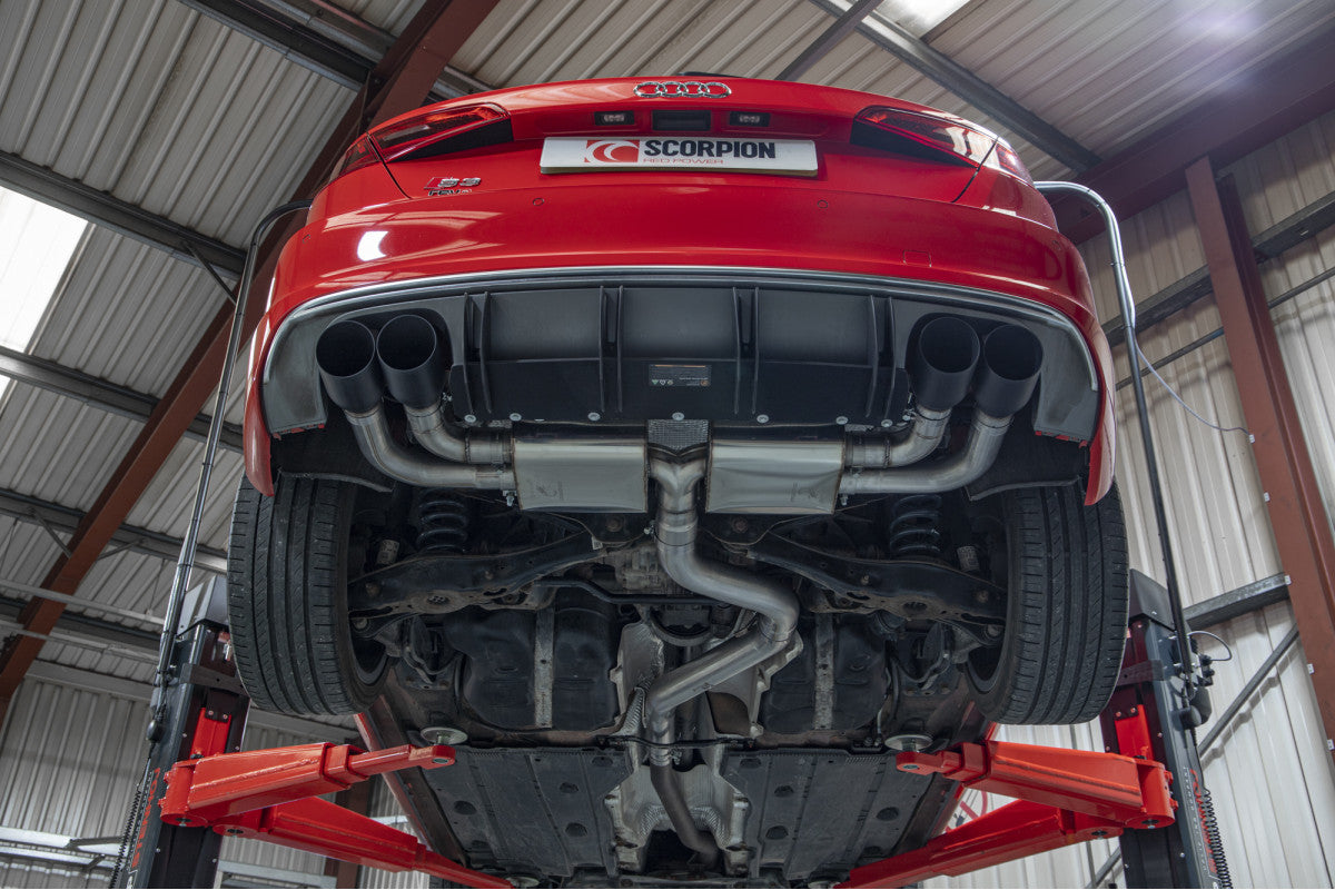 Scorpion Niet resonerend Cat back Systeem Audi S3 2.0T 8V 4