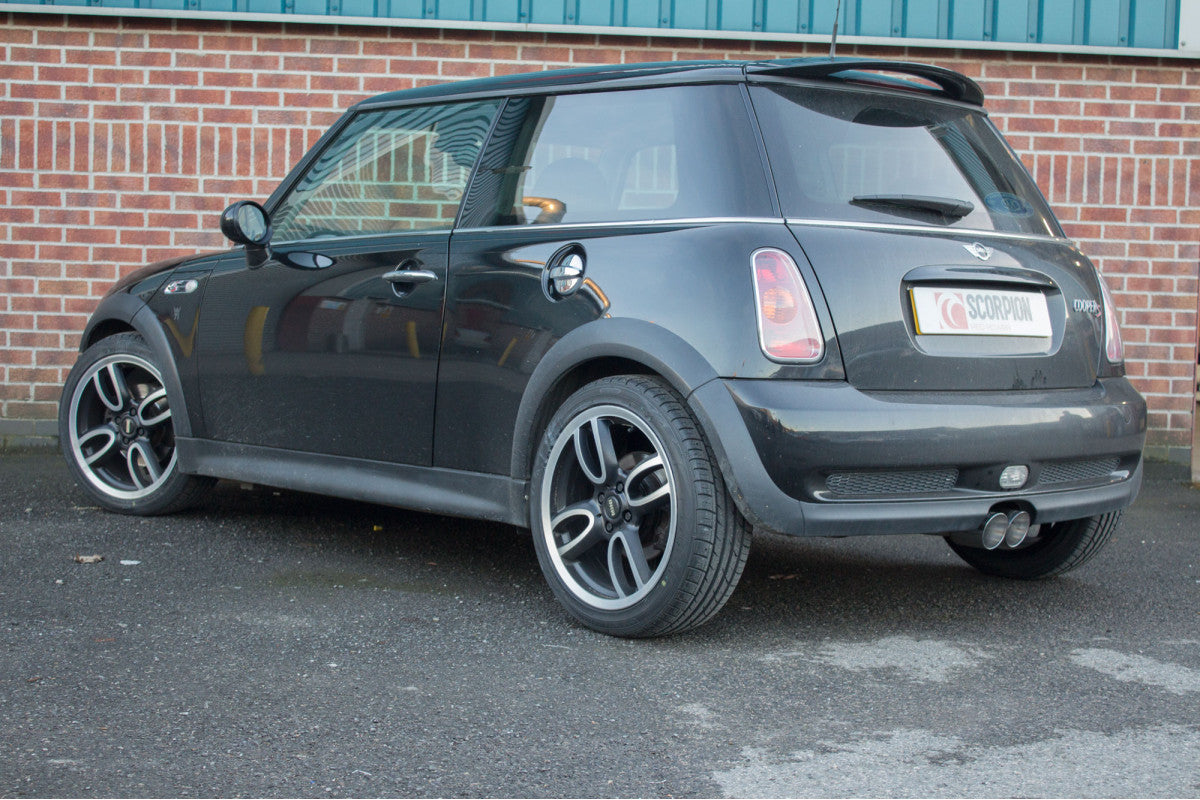 Scorpion Resonated cat back systeem Mini Cooper S R53 5