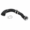 Zwarte Endura chargepipe voor BMW N55 met siliconenkoppeling, slangklemmen, sensorpoorten, borgclip en O-ring
