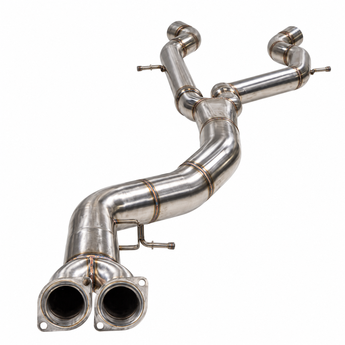 Endura roestvaststalen uitlaat-midpipe voor BMW M3 F80 en M4 F8X, met dubbele flensaansluiting en gelaste ophangpunten