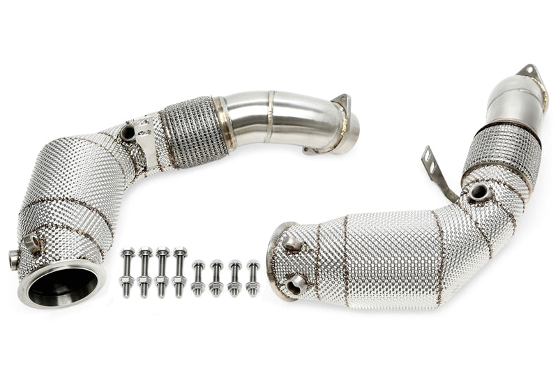 Downpipe met katalysator en hitteschild BMW 7 Serie G70 760i / X5 X6 X7 G05 G06 G07 M60i S68