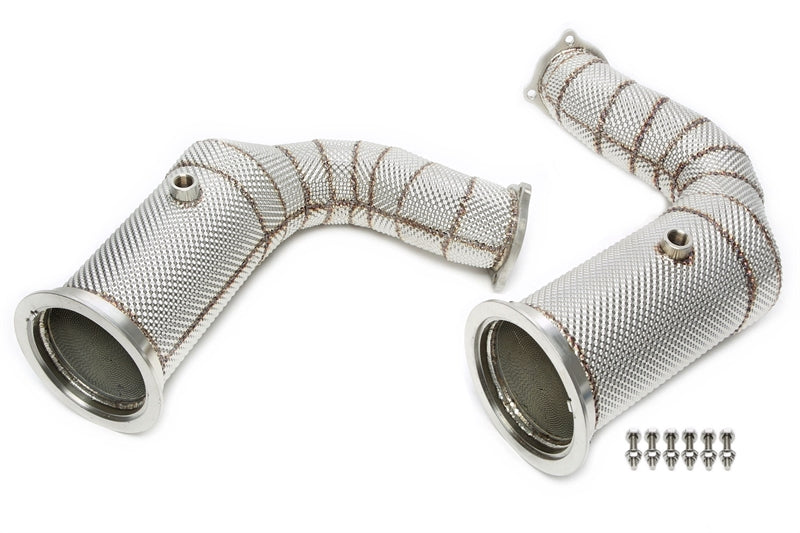 Downpipe met Katalysator en Hitteschild Porsche Cayenne Turbo 9YA 4.0 Biturbo zonder GPF