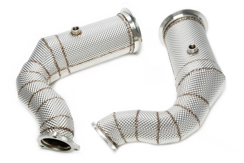 Downpipe met Katalysator en Hitteschild Porsche Cayenne Turbo 9YA 4.0 Biturbo zonder GPF 2