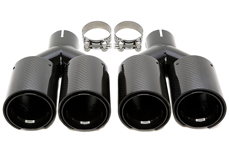 Uitlaatsierstukken zwart BMW 5 Serie F10 en F11 en 6 Serie F12 en F13