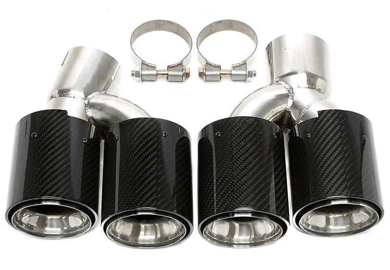 Uitlaatsierstukken double design chroom BMW 5 Serie G30 en G31