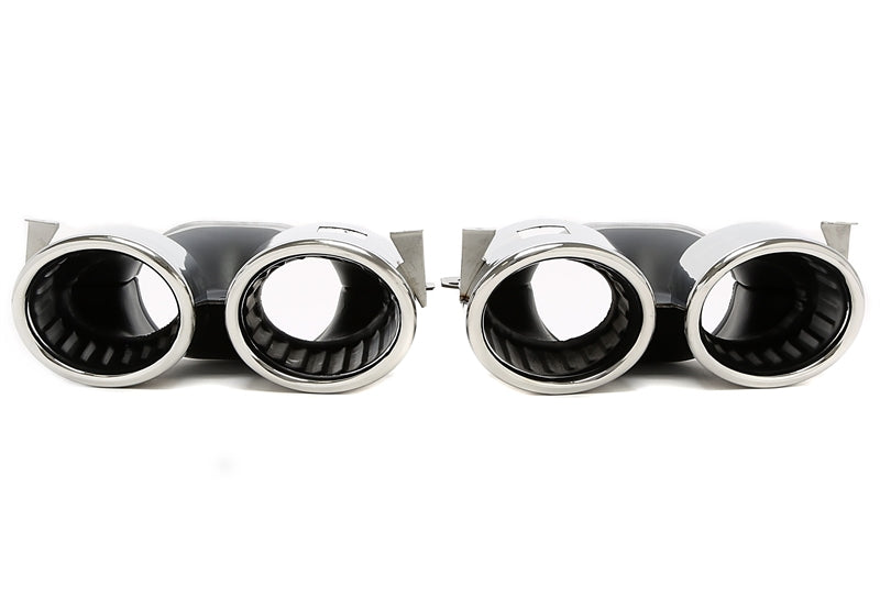 Uitlaatsierstukken double design chroom Mercedes A-Klasse W177 en CLA C118 2