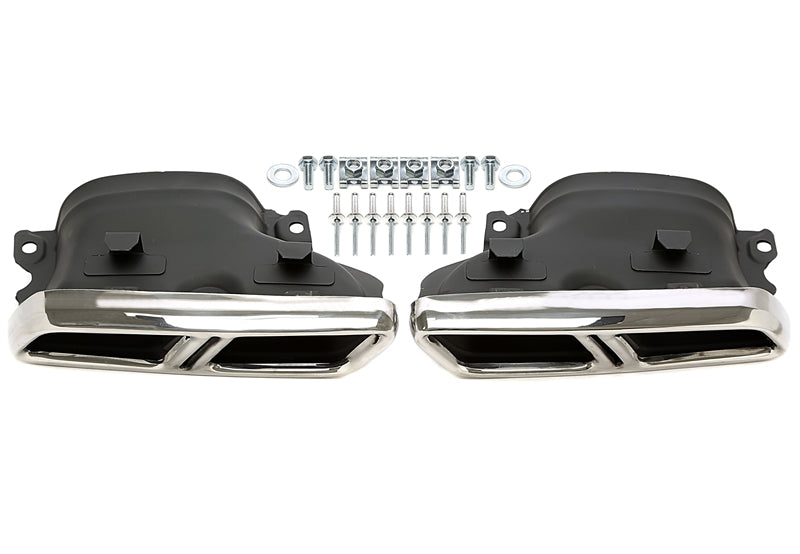 Uitlaatsierstukken double design whole chroom Mercedes C-Klasse W205 en GLC X253 / C253