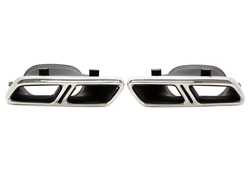 Uitlaatsierstukken double design whole chroom Mercedes C-Klasse W205 en GLC X253 / C253 2