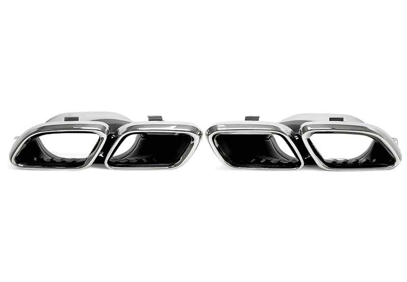 Uitlaatsierstukken double design C63 chroom Mercedes C-Klasse W205