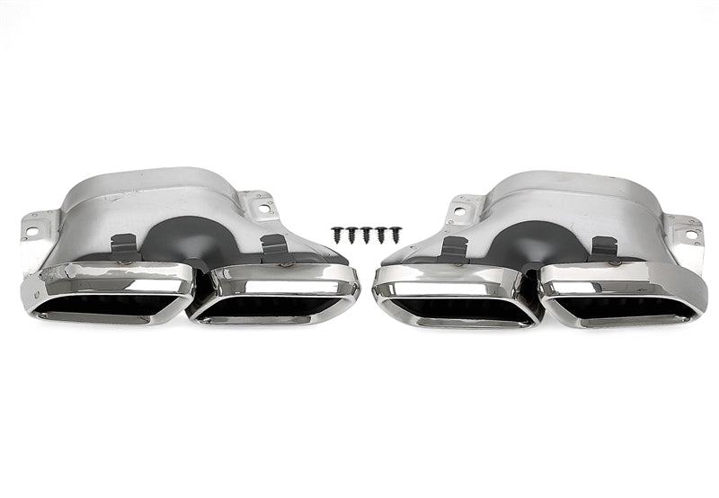 Uitlaatsierstukken double design C63 chroom Mercedes C-Klasse W205 2