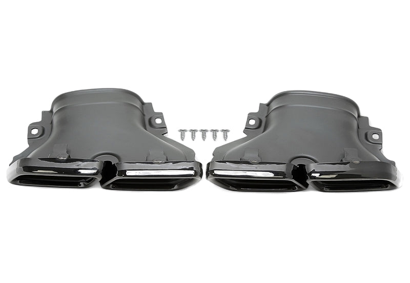 Uitlaatsierstukken double design E63 zwart Mercedes E-Klasse W213 en GLC X253 / C253 2