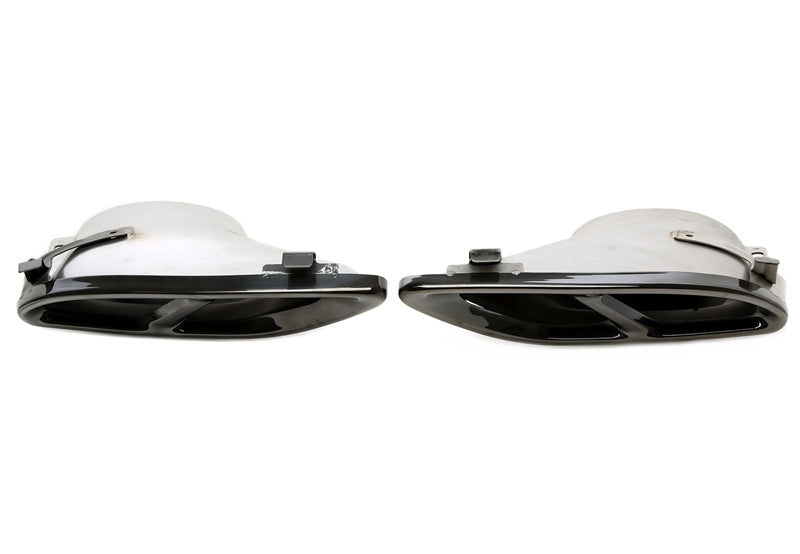 Uitlaatsierstukken double design C43 zwart Mercedes A-Klasse W176, C-Klasse W205 en GLC X253 2