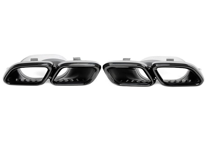 Uitlaatsierstukken double design zwart Mercedes C-Klasse W205