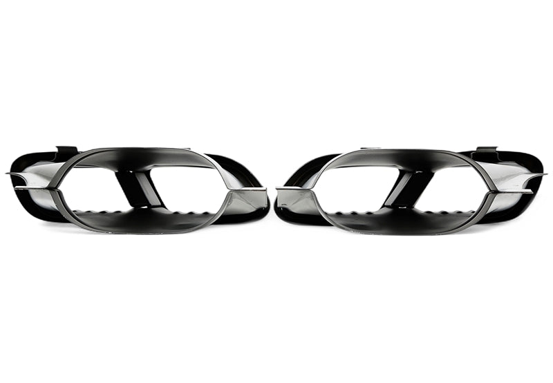 Uitlaatsierstukken double design zwart Mercedes C-Klasse W205 3