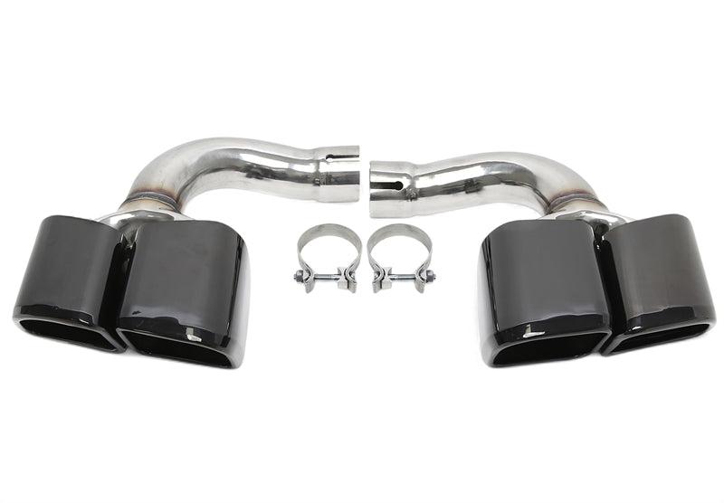 Uitlaatsierstukken double design zwart Porsche Cayenne 9Y0
