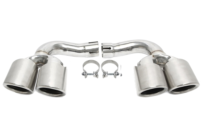 Uitlaatsierstukken double design geborsteld 95/75mm Porsche Cayenne 9Y0