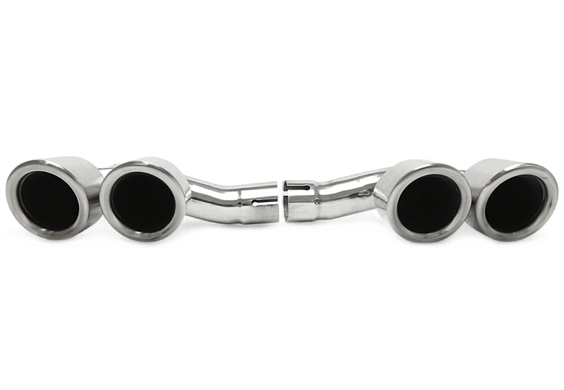 Uitlaatsierstukken double design geborsteld 95/75mm Porsche Cayenne 9Y0 2