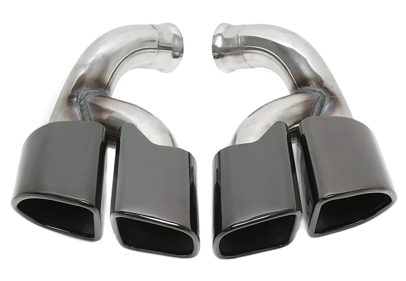 Uitlaatsierstukken double design vierkant zwart Porsche Cayenne 958.2 / 92A
