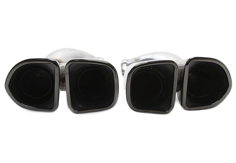 Uitlaatsierstukken double design vierkant zwart Porsche Cayenne 958.2 / 92A 2