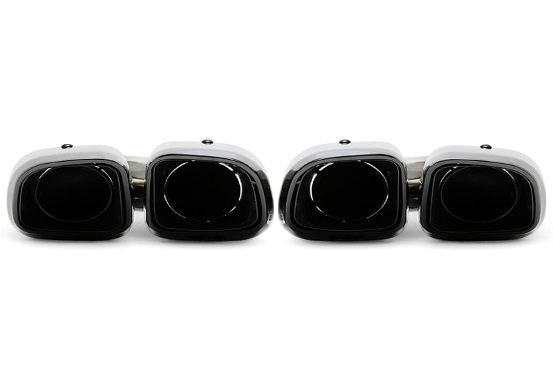 Uitlaatsierstukken double design vierkant zwart Porsche Cayenne 958.1 zonder GTS 2