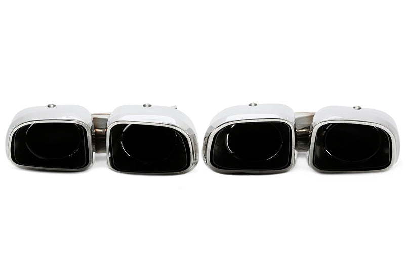 Uitlaatsierstukken double design vierkant chroom Porsche Cayenne 958.1 zonder GTS 2