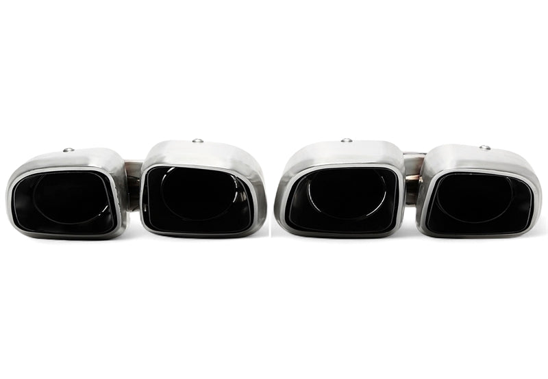 Uitlaatsierstukken double design vierkant geborsteld Porsche Cayenne 958.1 zonder GTS 2