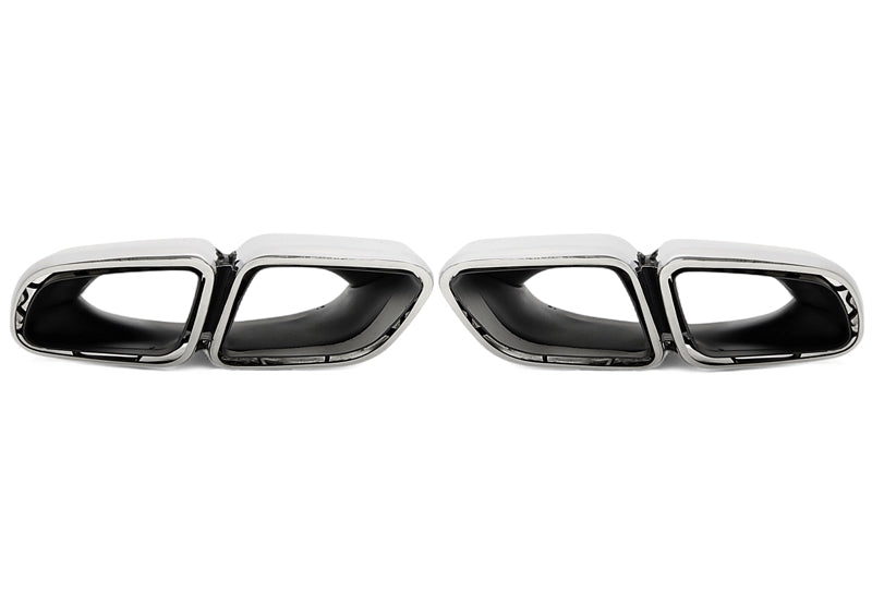 Uitlaatsierstukken double design vierkant chroom Porsche Panamera 971 2