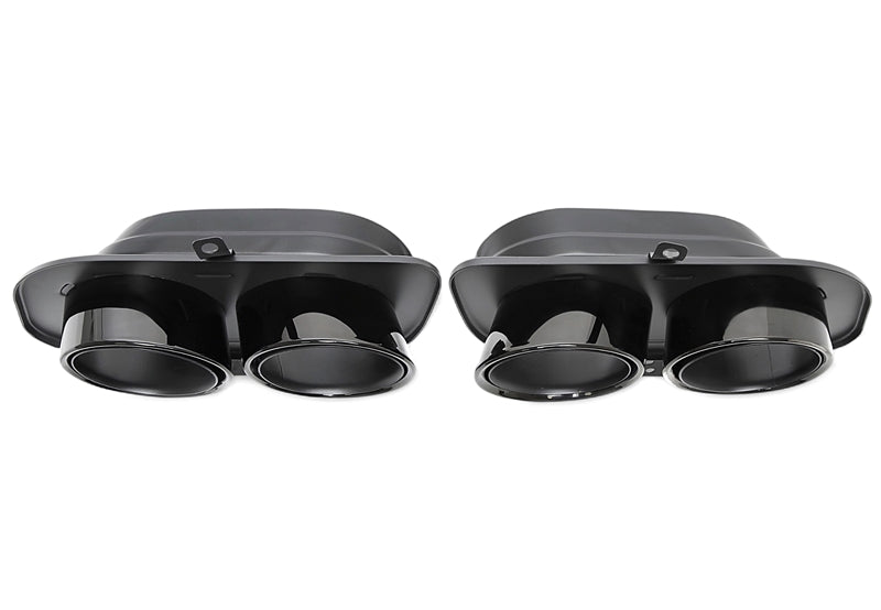 Uitlaatsierstukken double design zwart Porsche 911 992