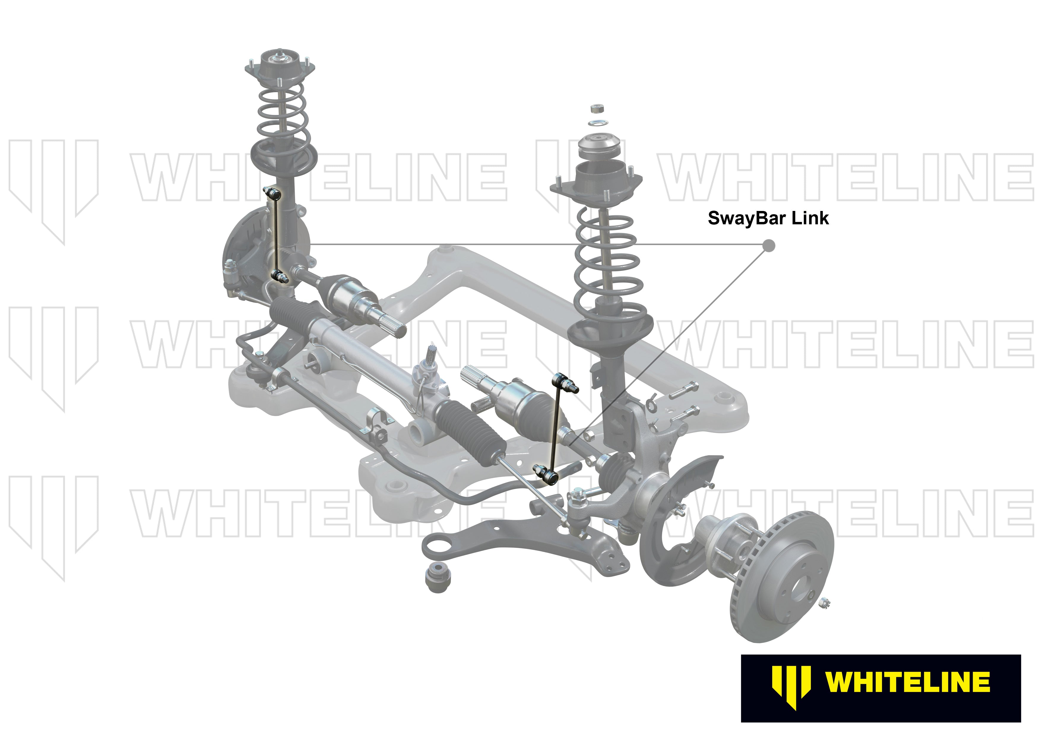 Whiteline Verstelbare voorste stabilisatorstang links Ford Focus
