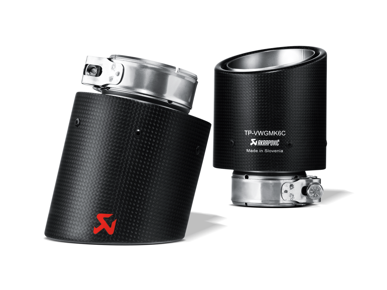 Akrapovič Jeu d'embouts Carbone VW Golf 6 GTD 2