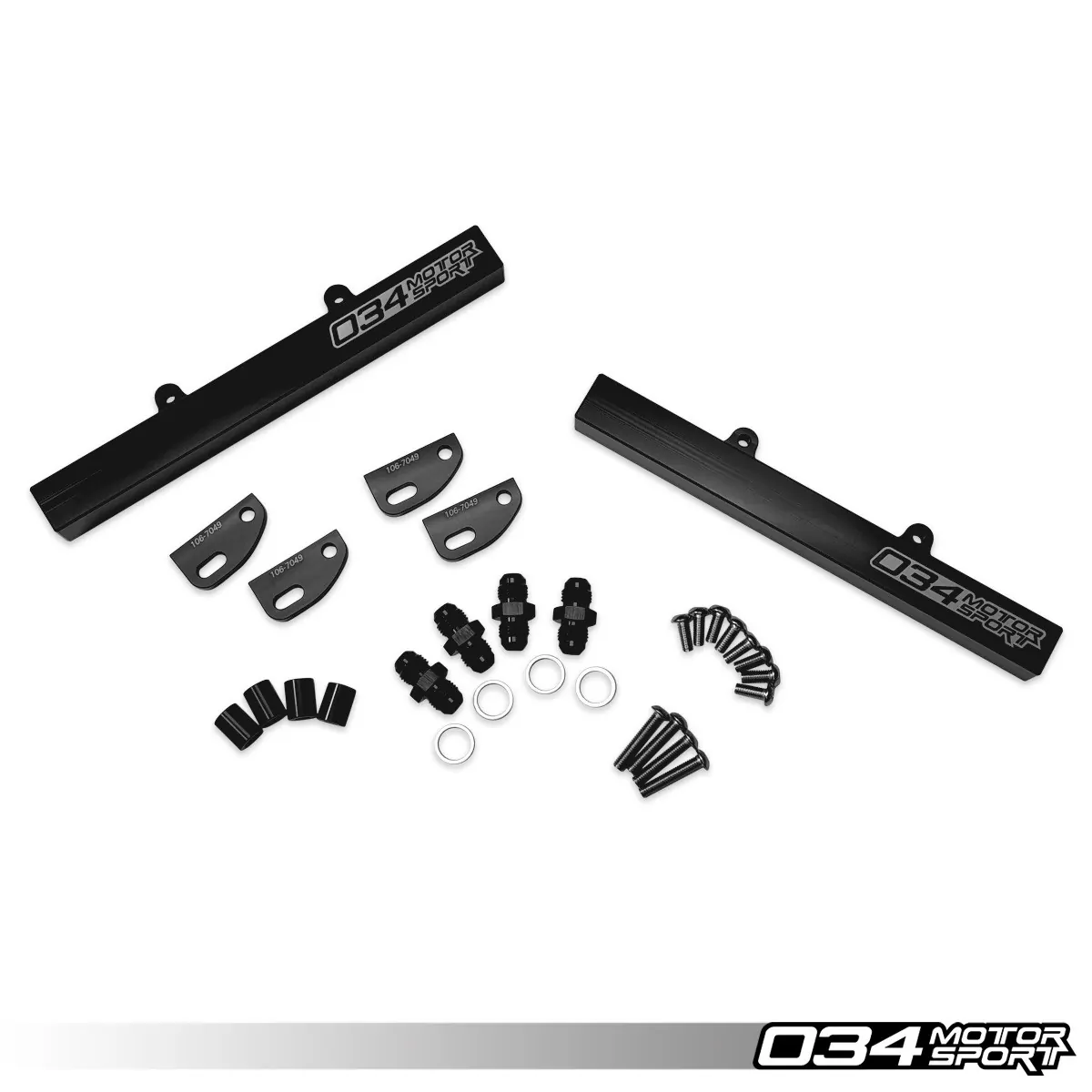 034 Motorsport Fuel Rail Set aluminio con soportes 01