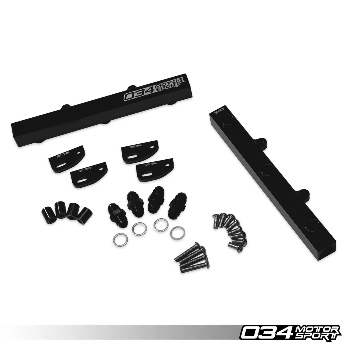 034 Motorsport Fuel Rail Set aluminio con soportes 03