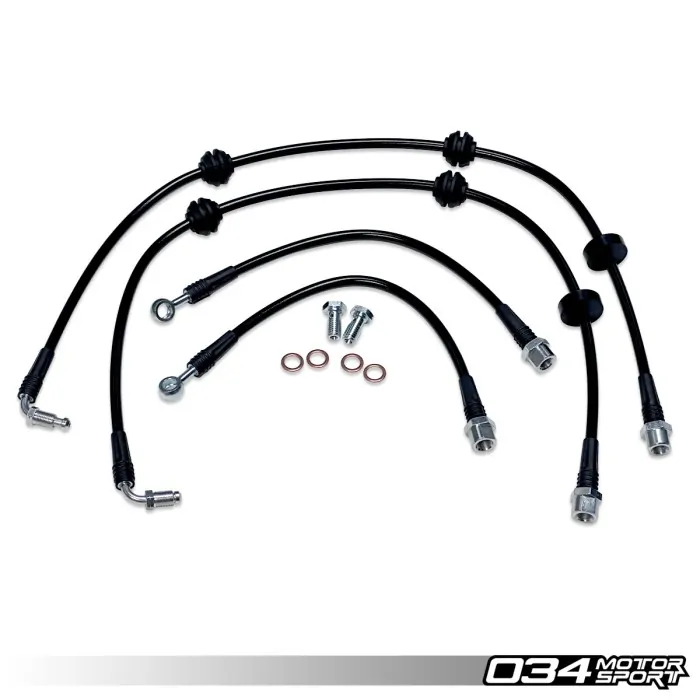034 Motorsport Gevlochten Remleidingen Set Audi A4 A5 01