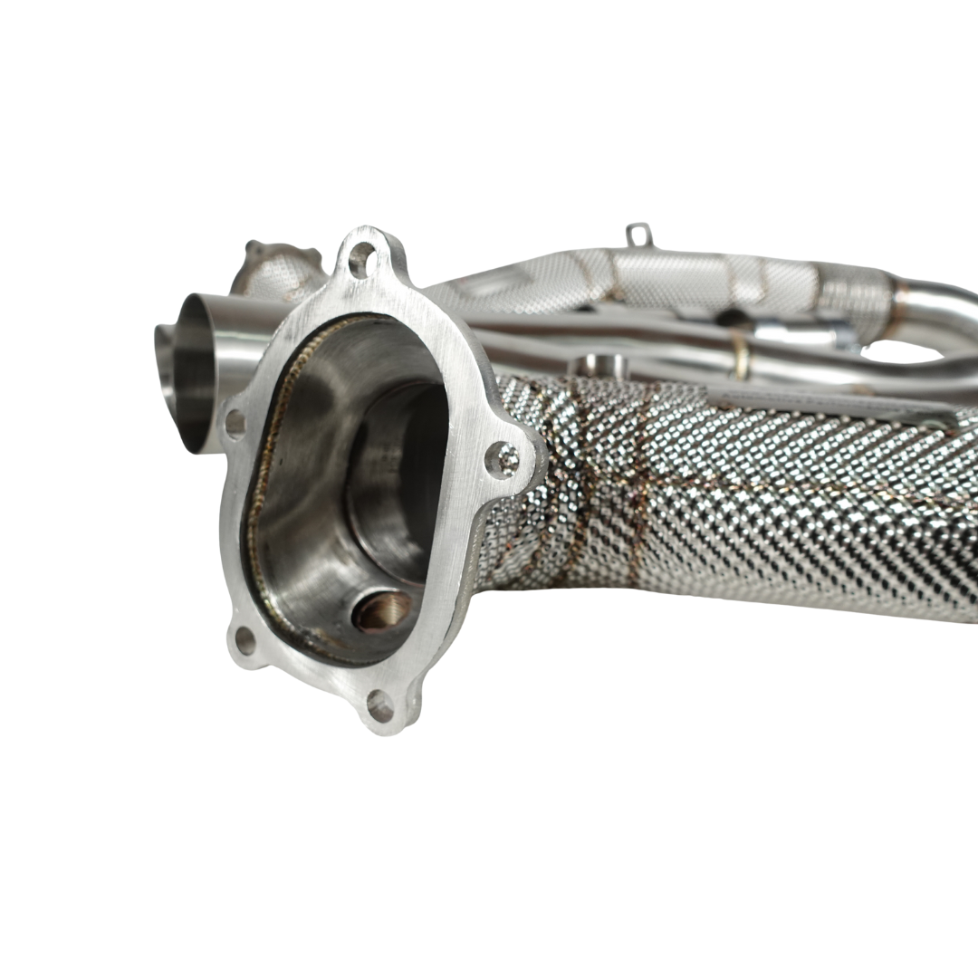 Endura Downpipe with heat shield Audi RS6 RS7 S6 S7 C7 S8 D4 - Including Midpipes - Decat / Sportcat