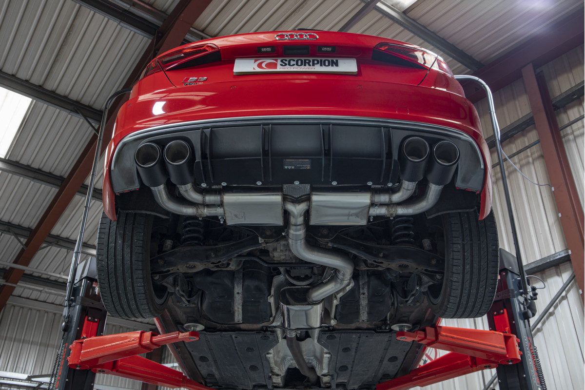 Scorpion Resonated Cat GPF back Audi S3 2.0T 8V 4