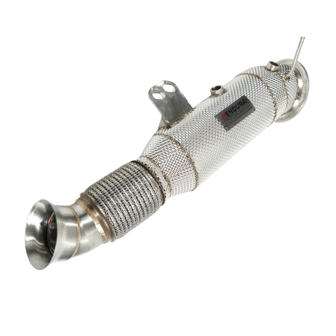 Downpipe Endura Motorsport com protetor térmico - BMW X3 X4 X5 X6 X7 40i / 45e - B58 OPF